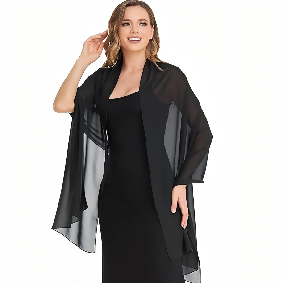 Etole Mariage Noire portée sur une robe - Noir