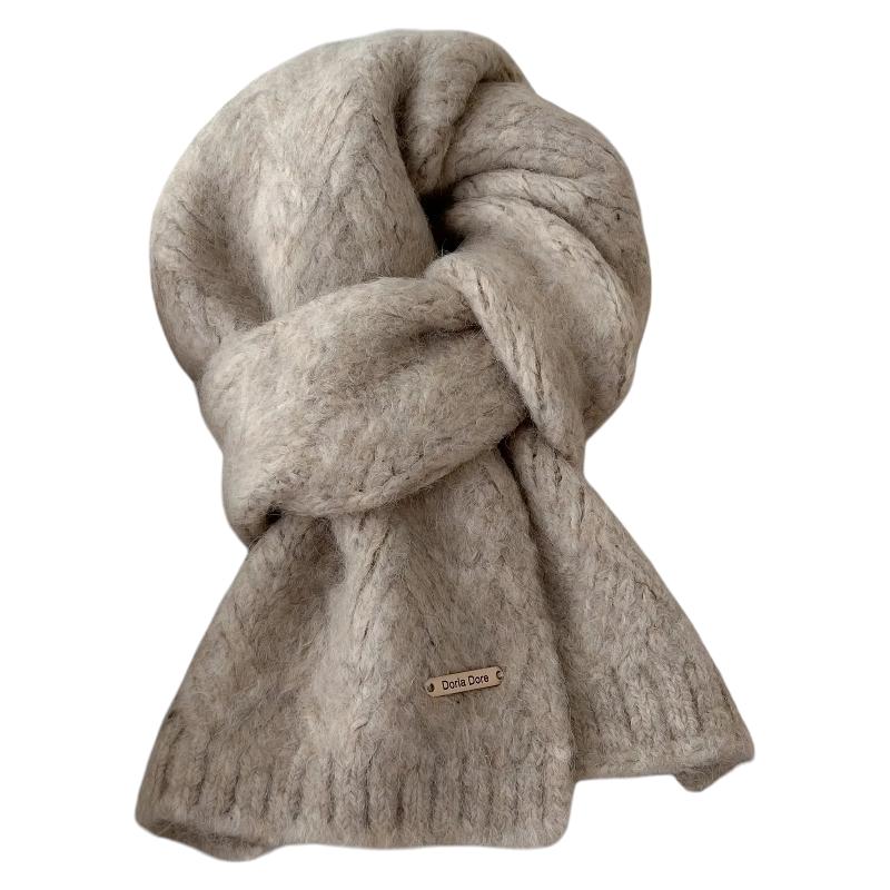 Echarpe Duveteuse Femme - Beige Clair - 164x24cm