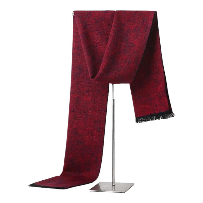 Echarpe Cachemire Homme Luxe Bordeaux 180*30cm