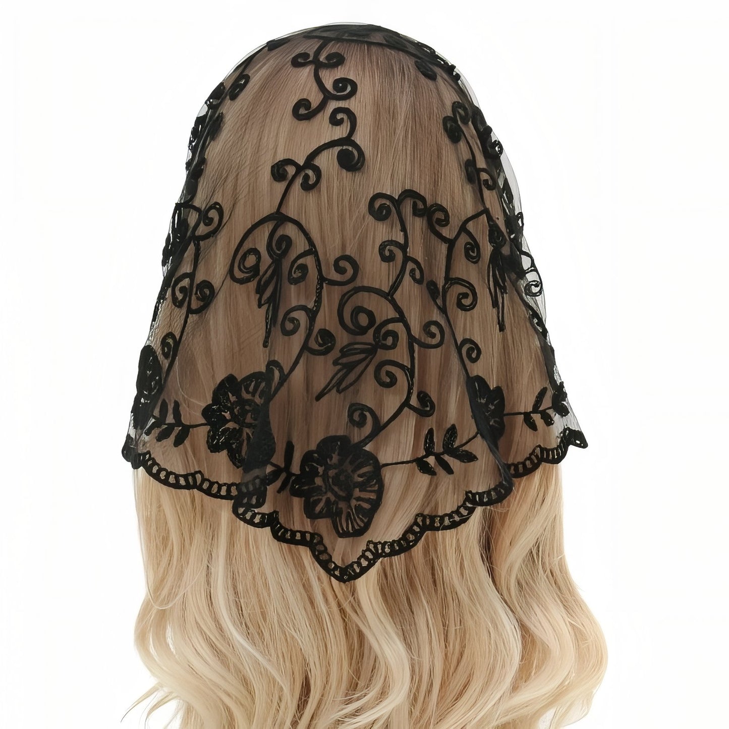 Bandana Dentelle - Noir - 130*45cm