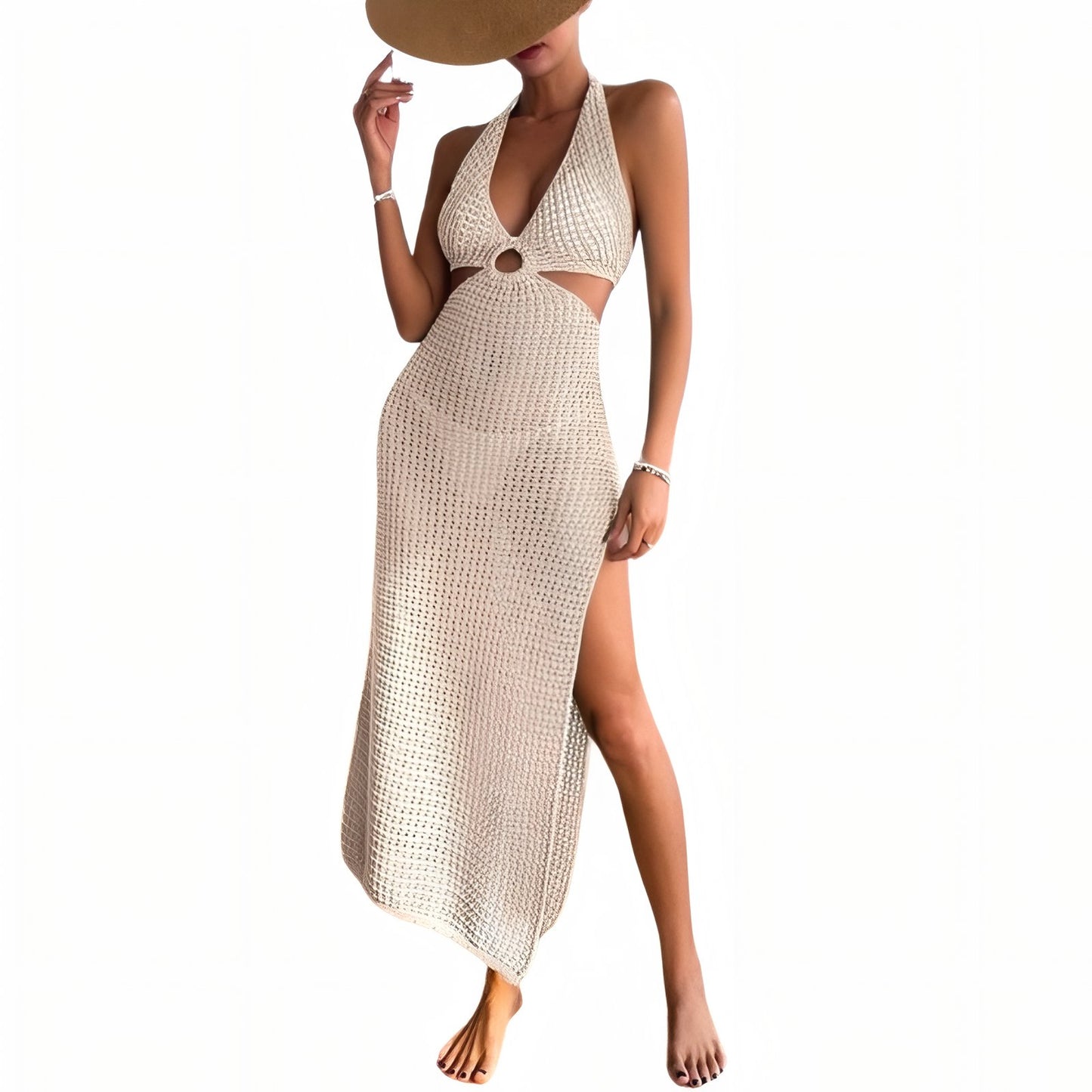 Robe de Plage Ajourée en Crochet
