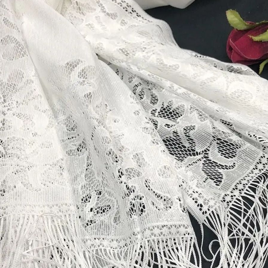 Etole Mariage Dentelle gros plan dentelle - Blanc