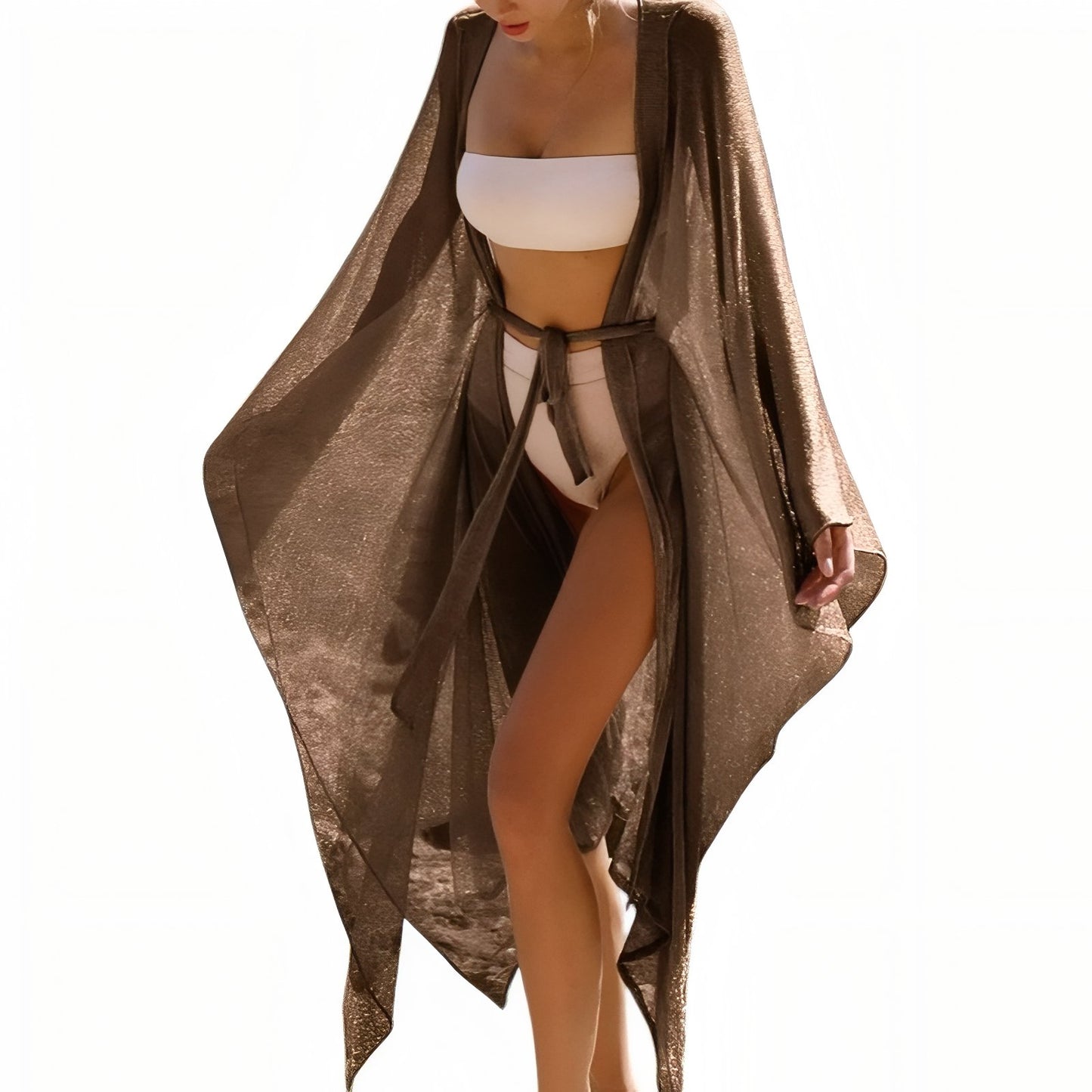 Paréo de Plage Long façon Kimono