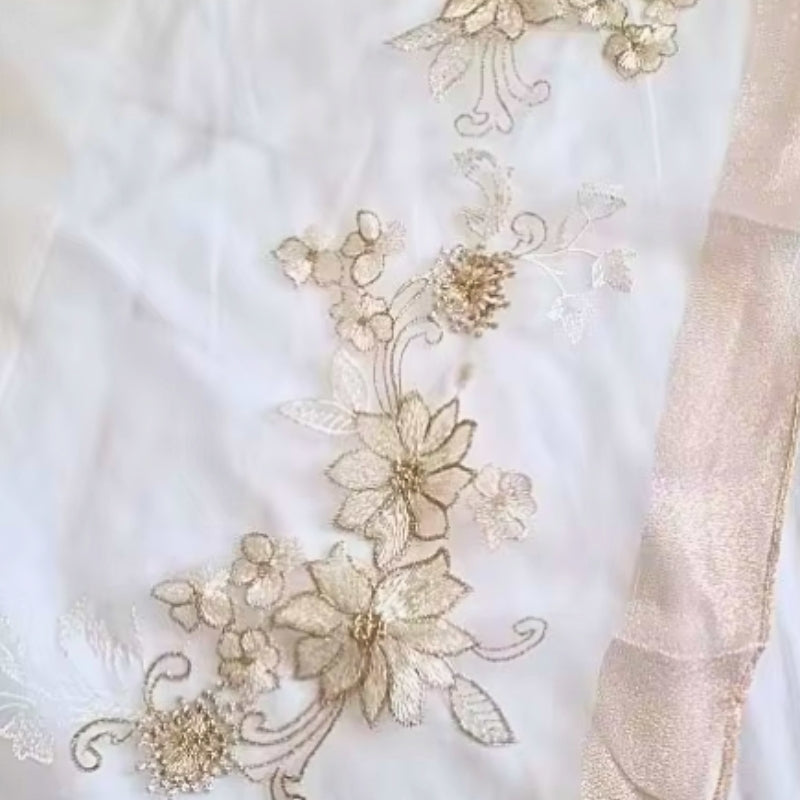Etole Blanche Mariage Blanc et Beige 80x190cm