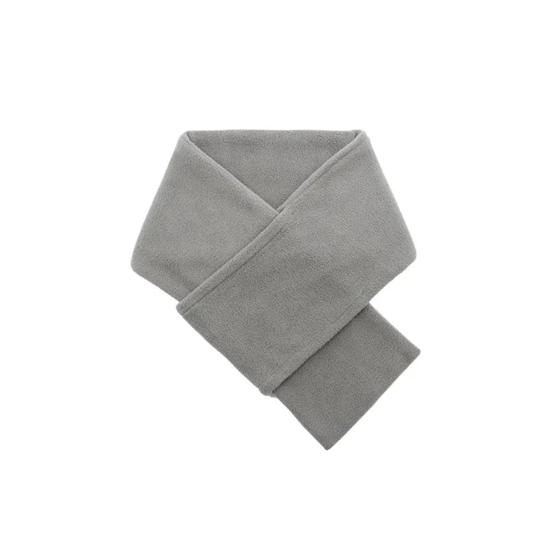 Echarpe Courte Polaire Homme - Gris Clair - 80*14cm