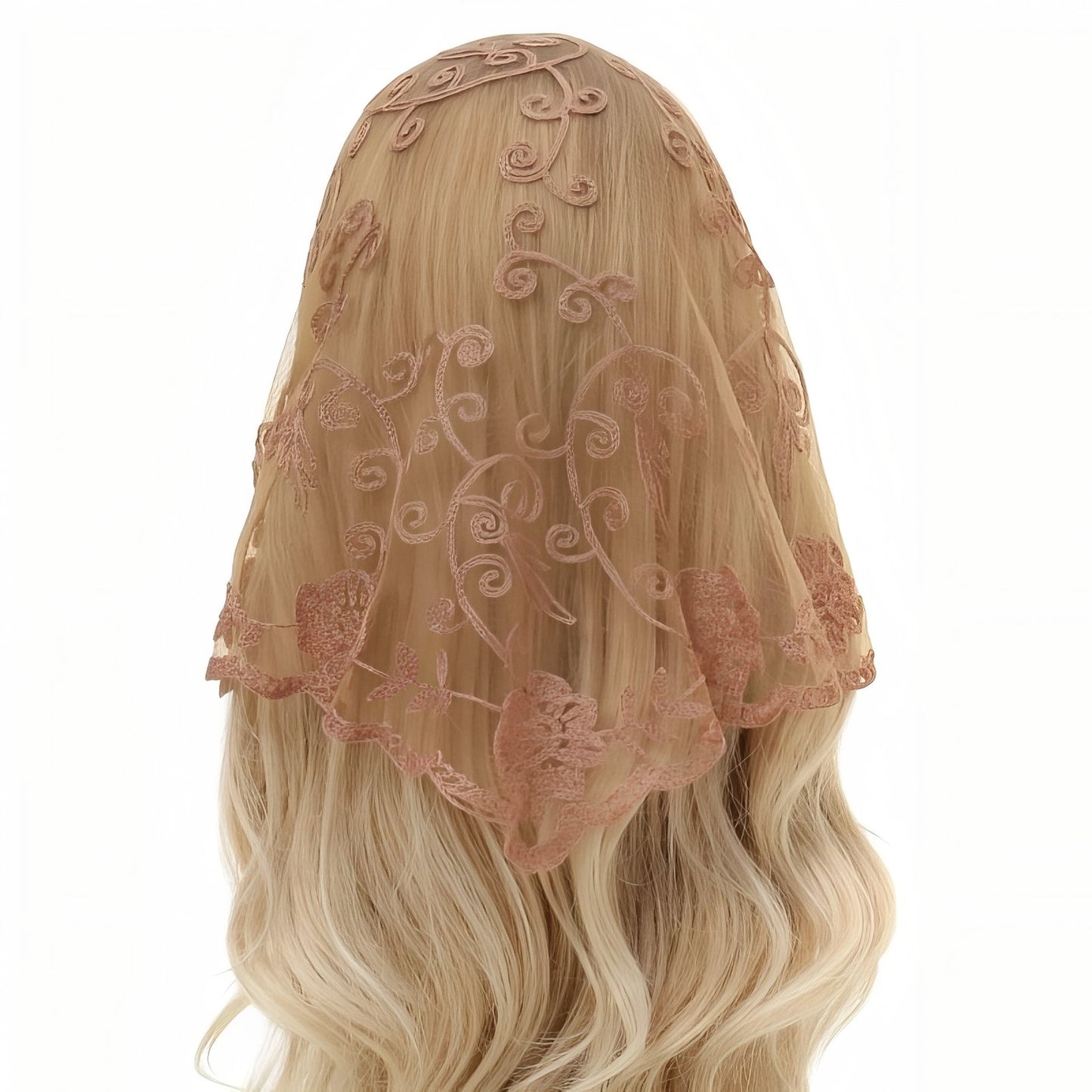 Bandana Dentelle - Beige Poudré - 130*45cm