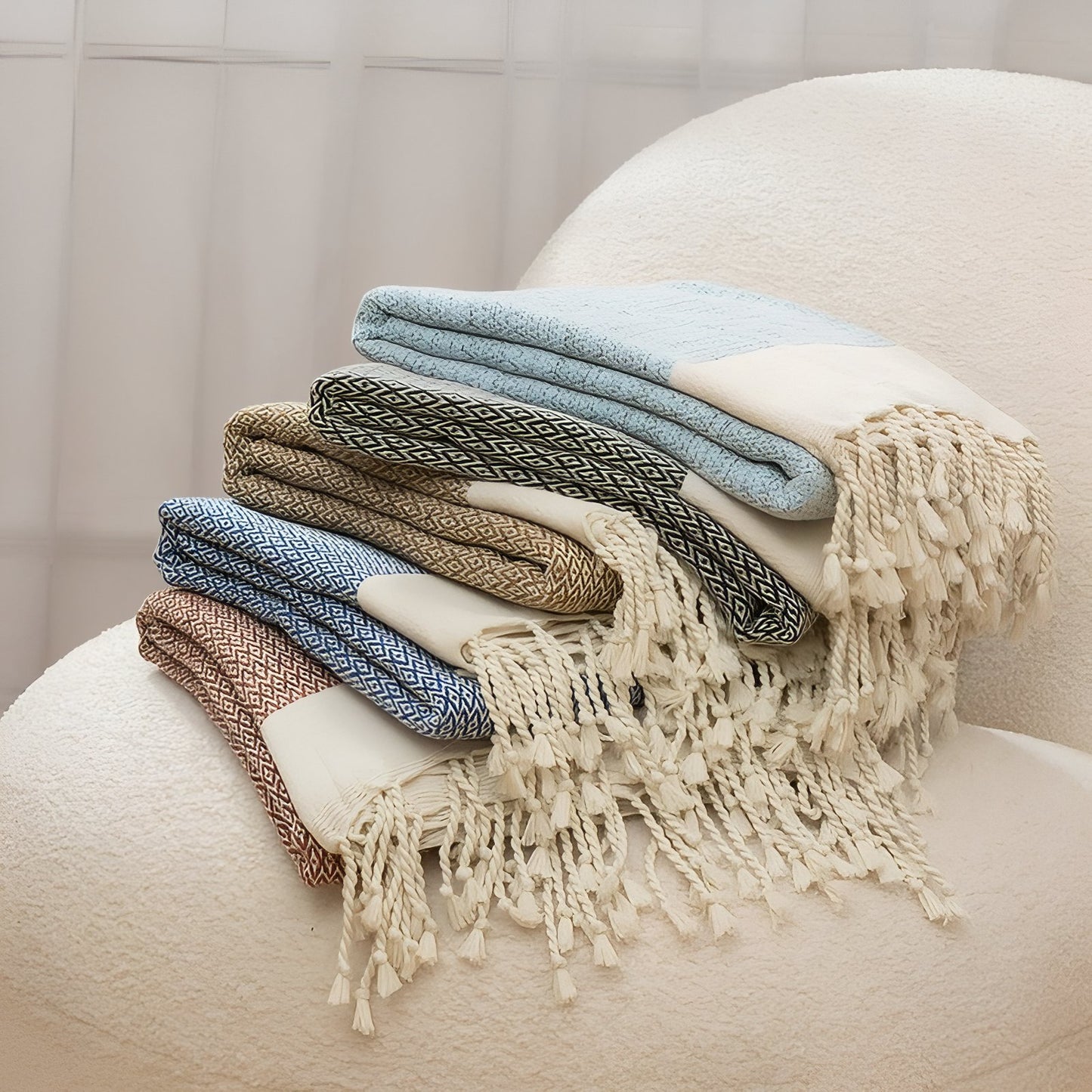 Serviette Fouta de Plage à Motif