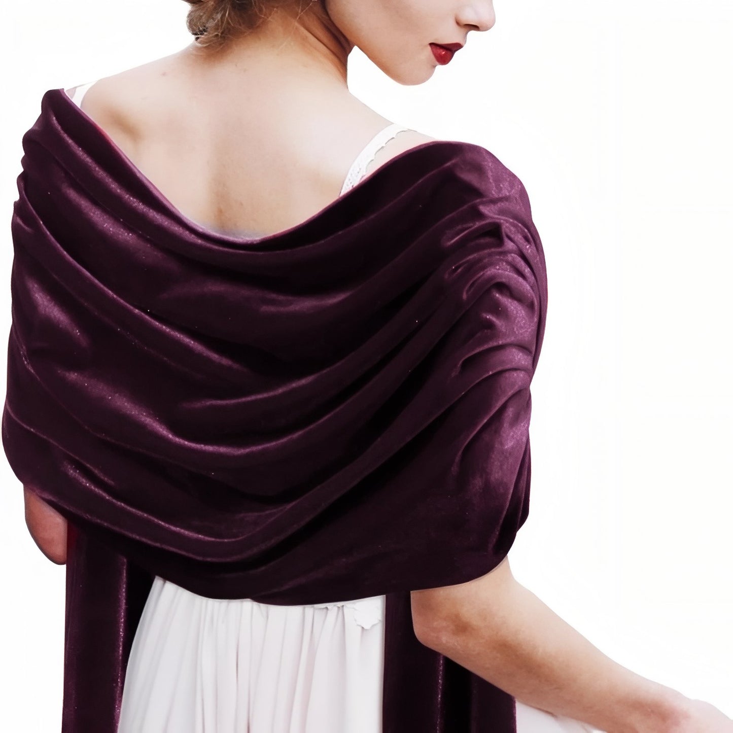 Châle Etole Chic Velours - Violet - 70×180cm