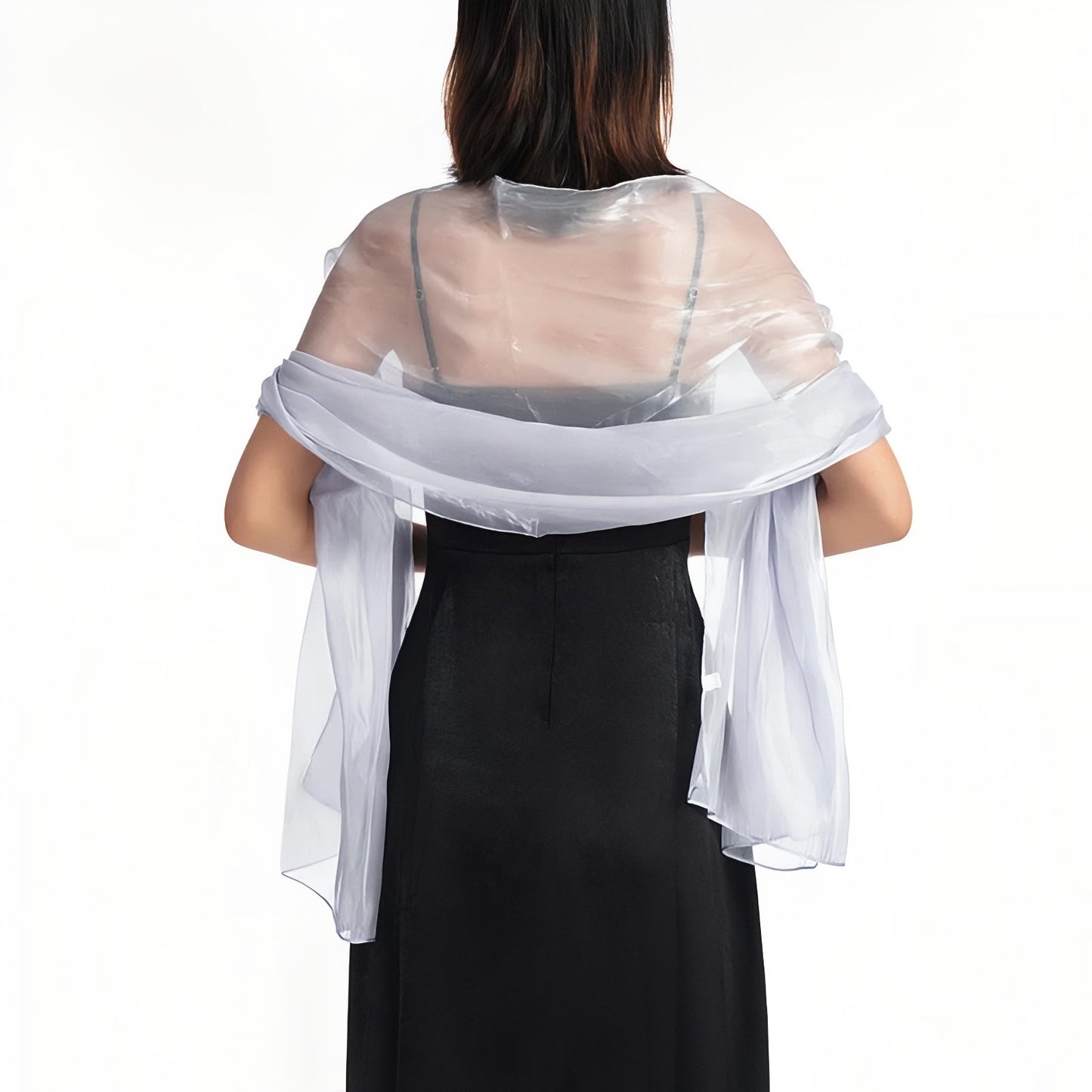 Etole Châle Pour Mariage - Gris Argenté - 170*70cm