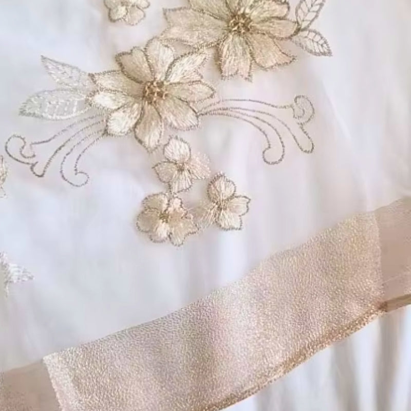 Etole Blanche Mariage Blanc et Beige 80x190cm