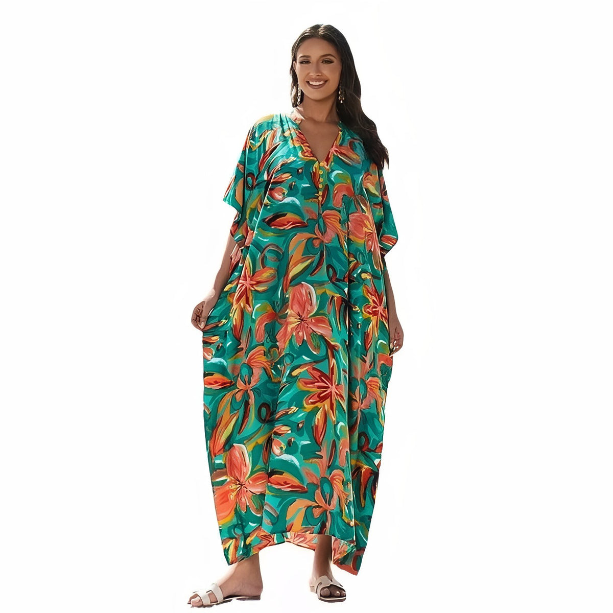 Robe de Plage Extra Large - Vert - Unique
