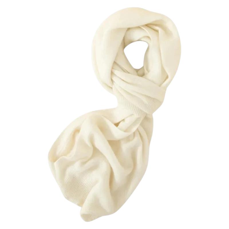 Écharpe Cape en Cachemire Femme - Blanc Pur - 140*60cm