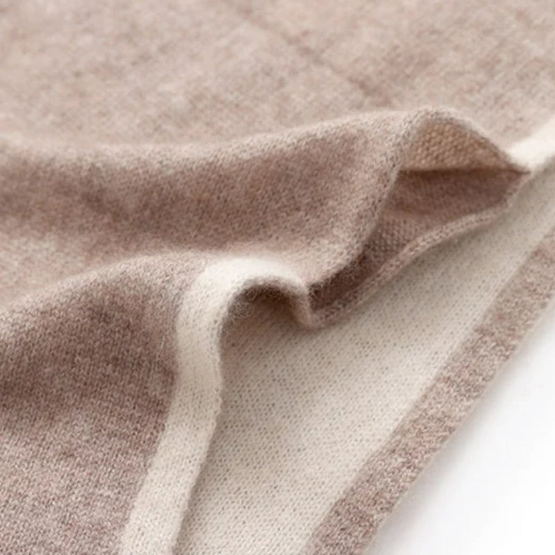 Écharpe Hiver En Cachemire Beige 83*18cm