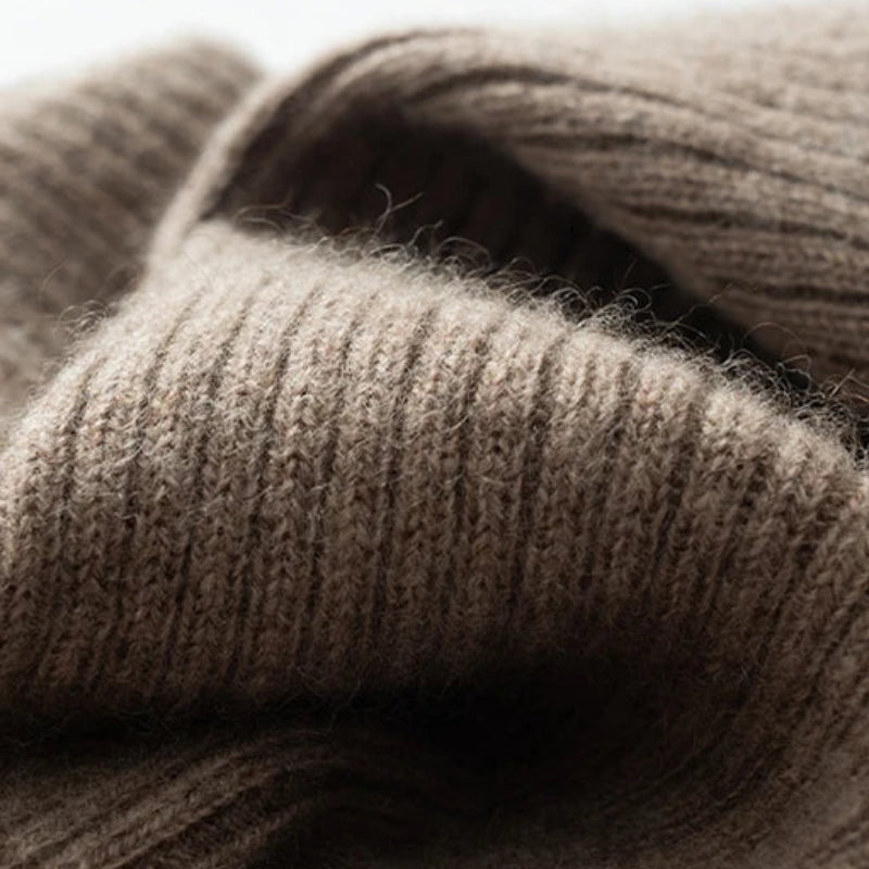 Snood En Cachemire Marron 35*22cm