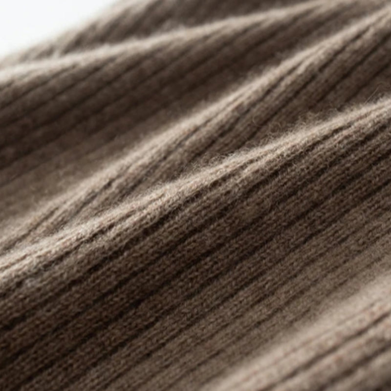 Snood En Cachemire Marron 35*22cm