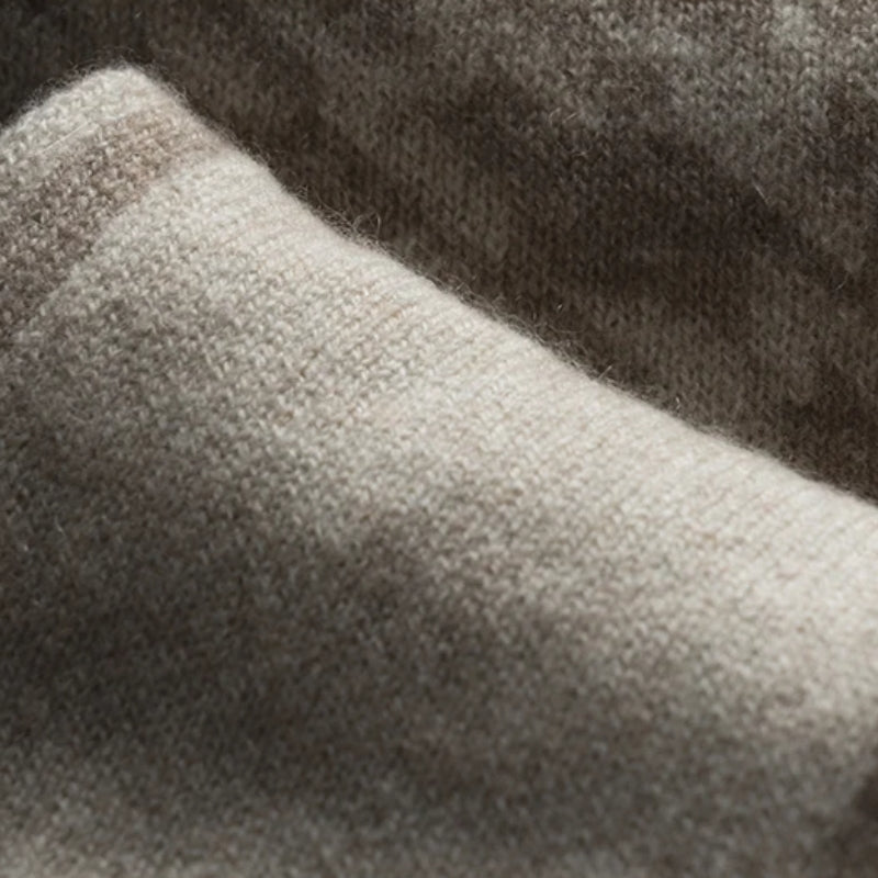 Echarpe Pied de Poule Beige et Taupe 90*11cm