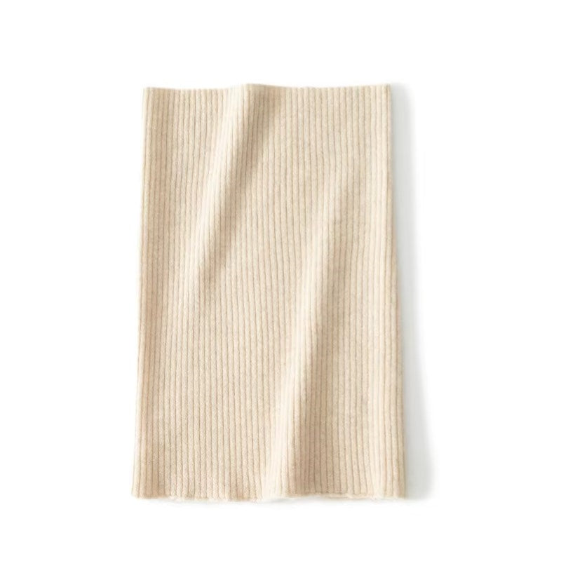 Snood En Cachemire Marron 35*22cm