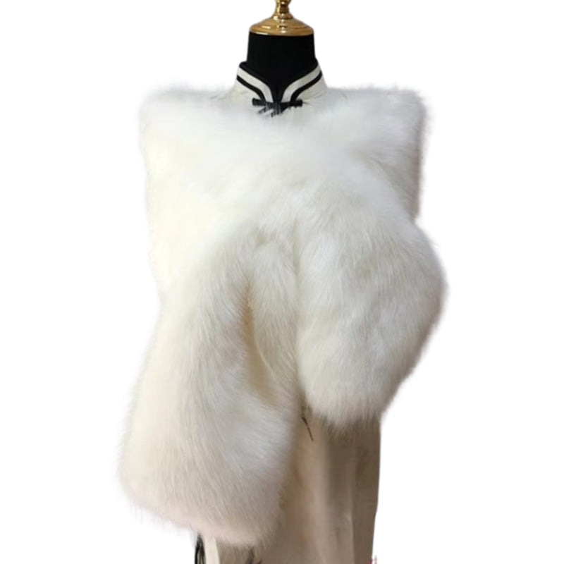 Etole Fausse Fourrure Blanc 160*22cm