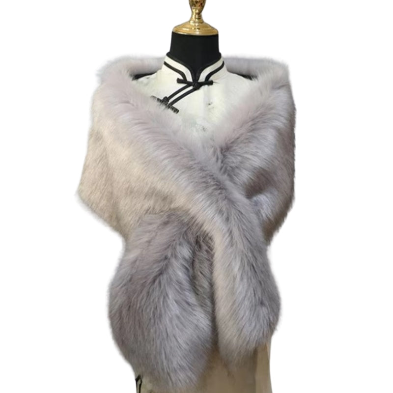 Etole Fausse Fourrure Gris Perle 160*22cm
