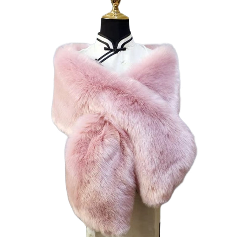 Etole Fausse Fourrure Rose 160*22cm