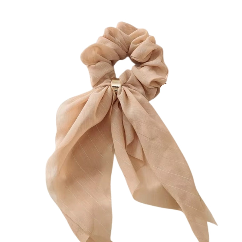 Foulard à Cheveux Chouchou Beige Pêche