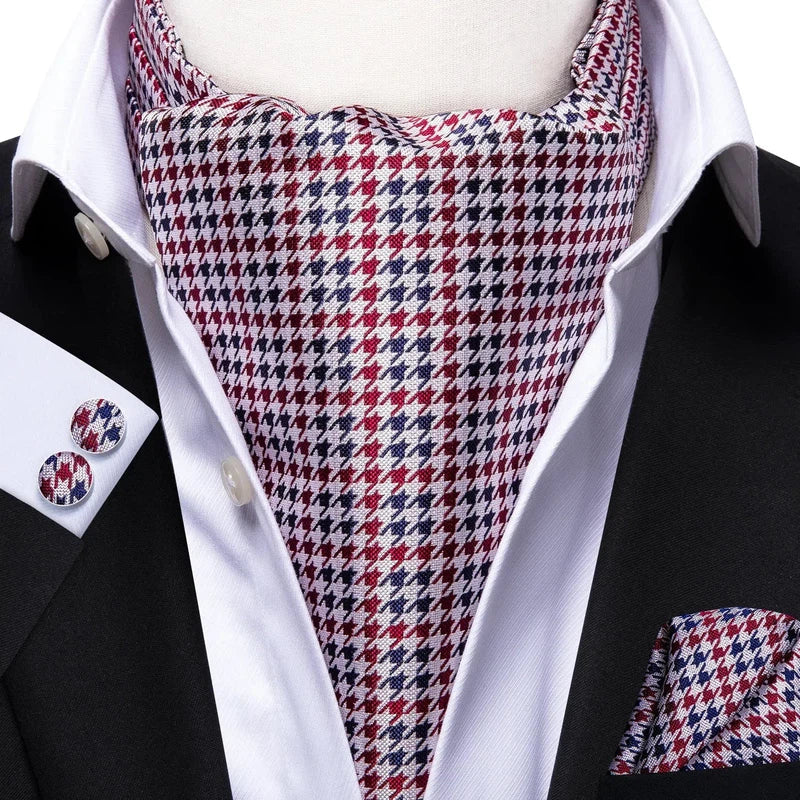 Foulard Ascot Homme Rouge et Bleu