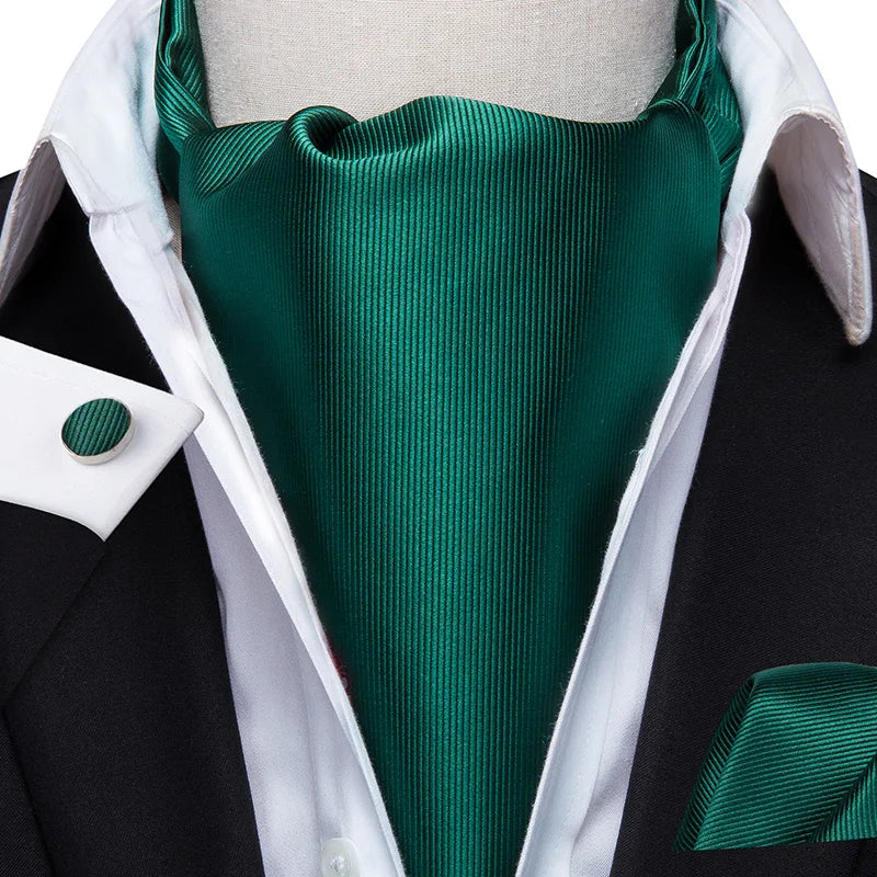 Foulard Ascot Homme Vert Émeraude