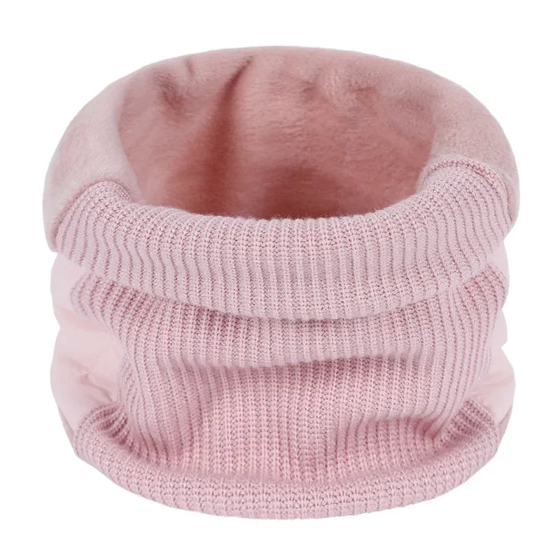 Snood Adulte Réversible Rose Pâle 25*17cm