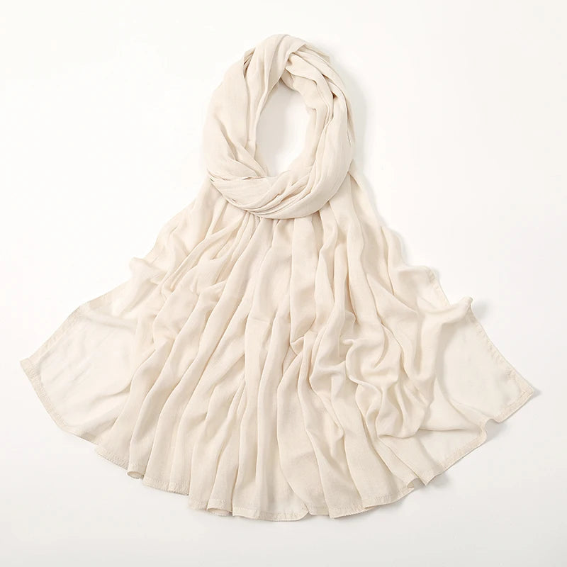 Foulard Hijab Crème Douce 190*85cm