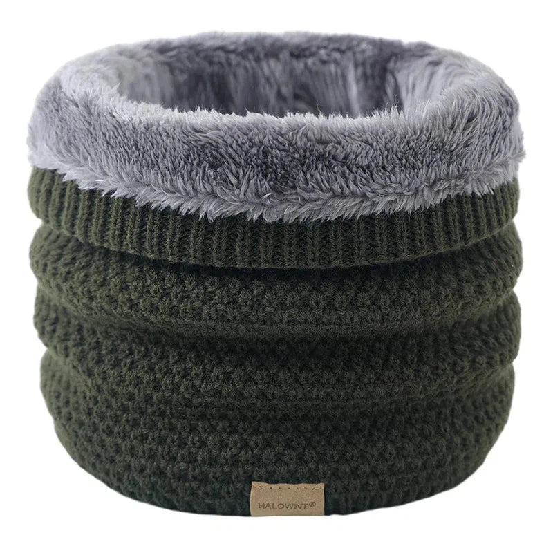 Snood Doublé Polaire Vert Foncé