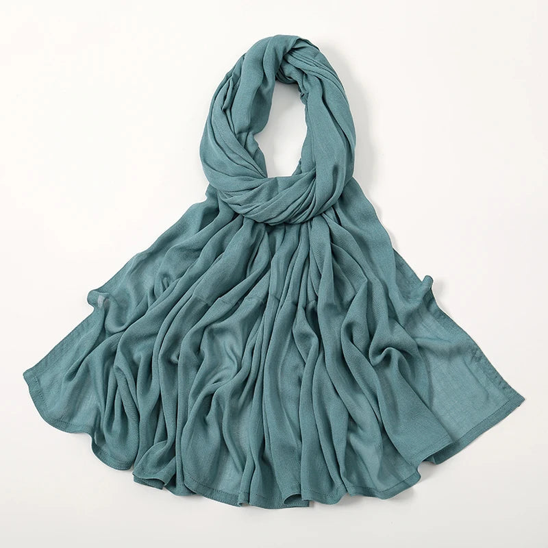 Foulard Hijab Bleu Canard 190*85cm