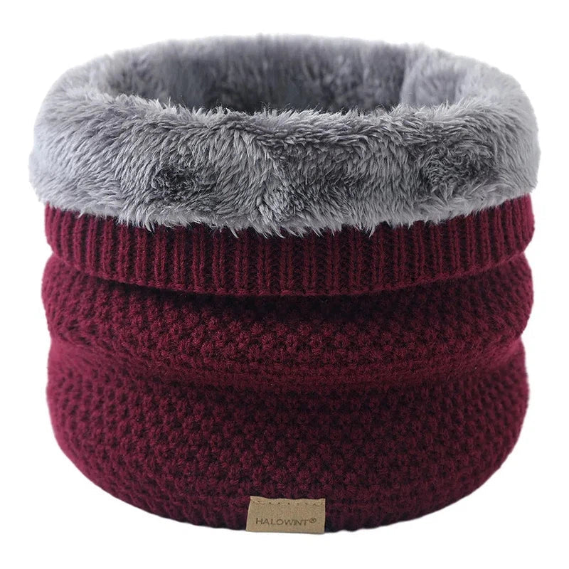 Snood Doublé Polaire Bordeaux