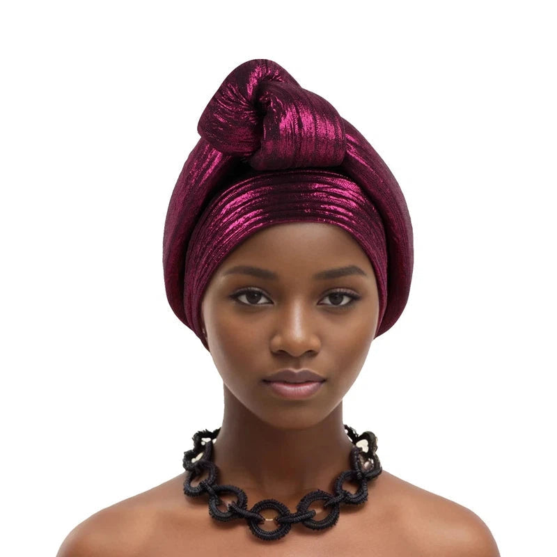 Foulard Africain Pour Cheveux Fuchsia