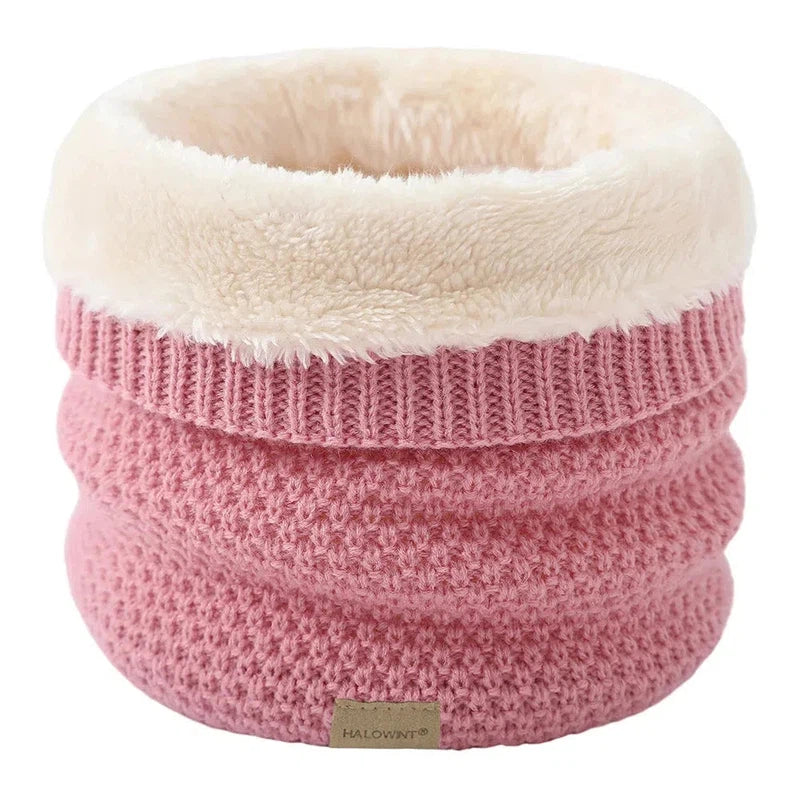 Snood Doublé Polaire Rose