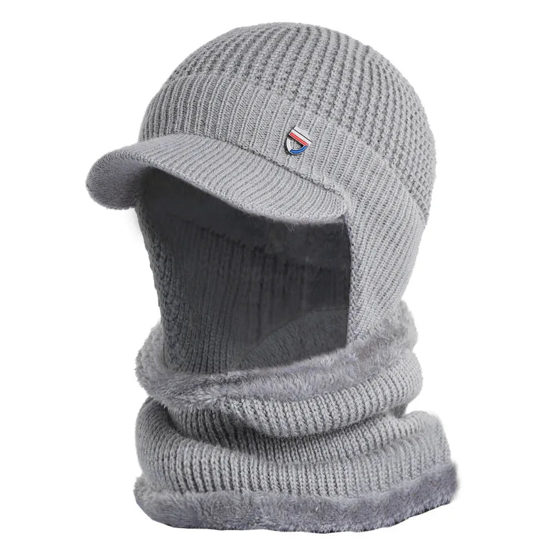 Casquette Cagoule Homme Gris Clair 56-60cm