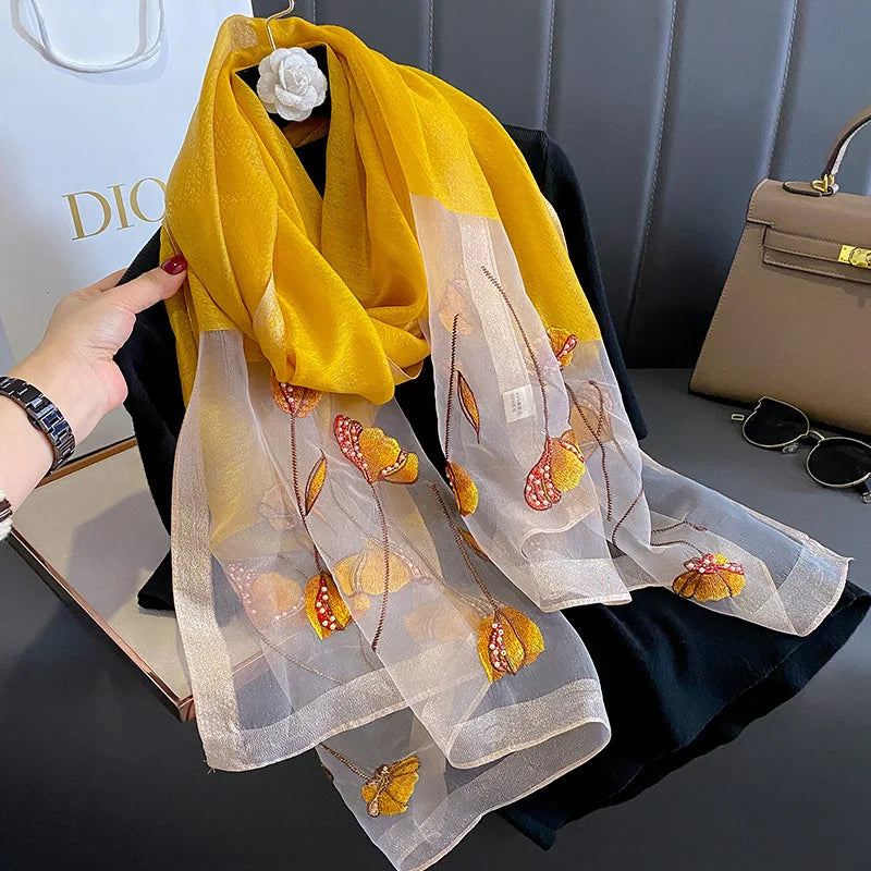 Foulard en Mousseline de Soie Femme