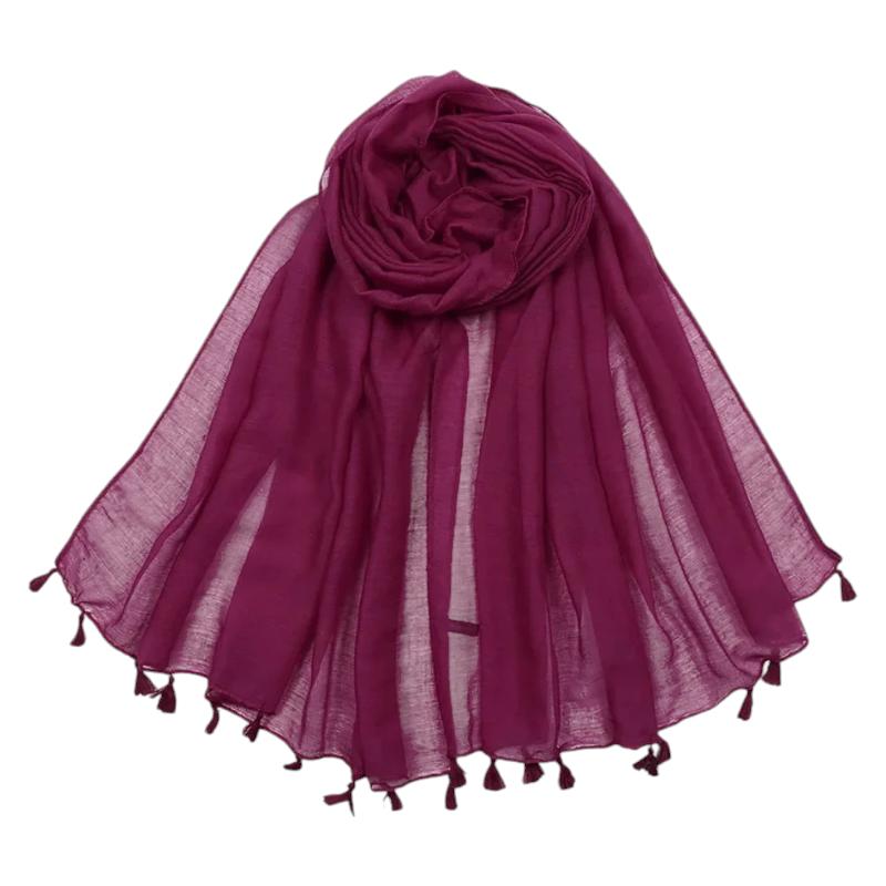 Foulard Viscose Femme - Violet Prune - 180*90cm