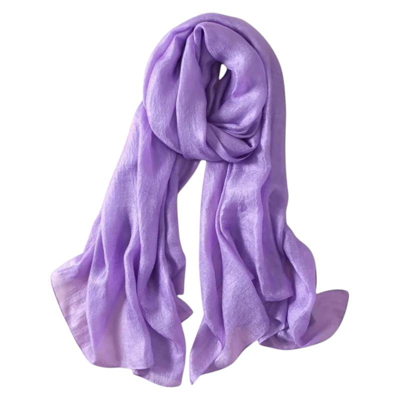 Écharpe Femme Velours Violet Avec Motifs Fleurs Satin - Accessoire élégant Et Doux Pour L’hiver