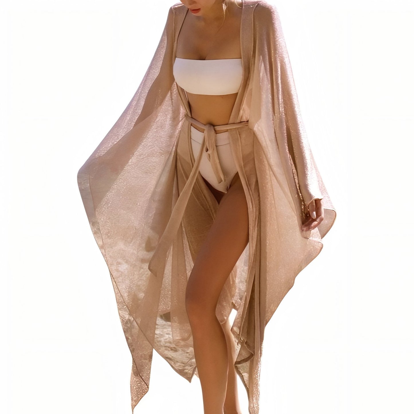Paréo de Plage Long façon Kimono