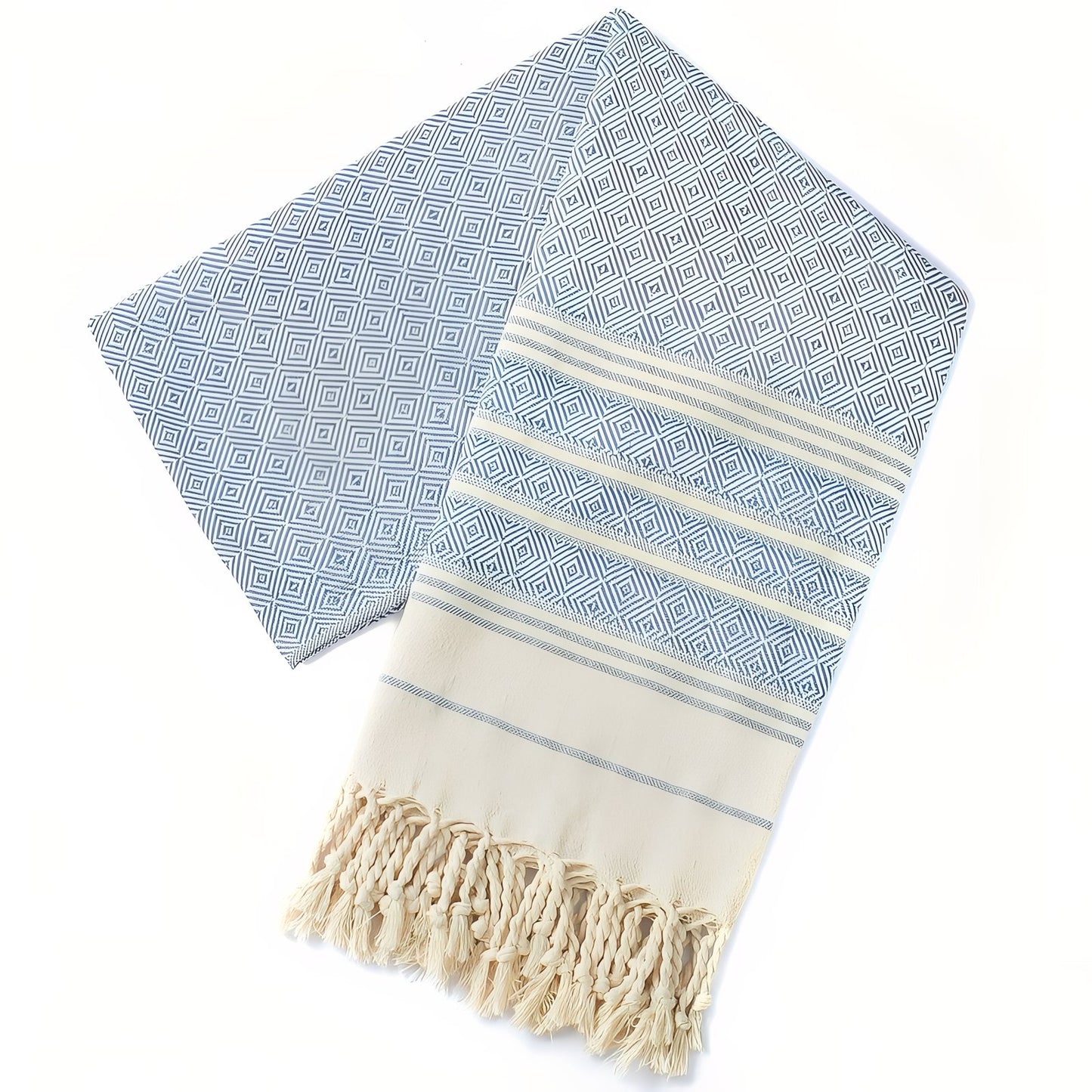 Fouta de Plage en Coton Coloré à Franges