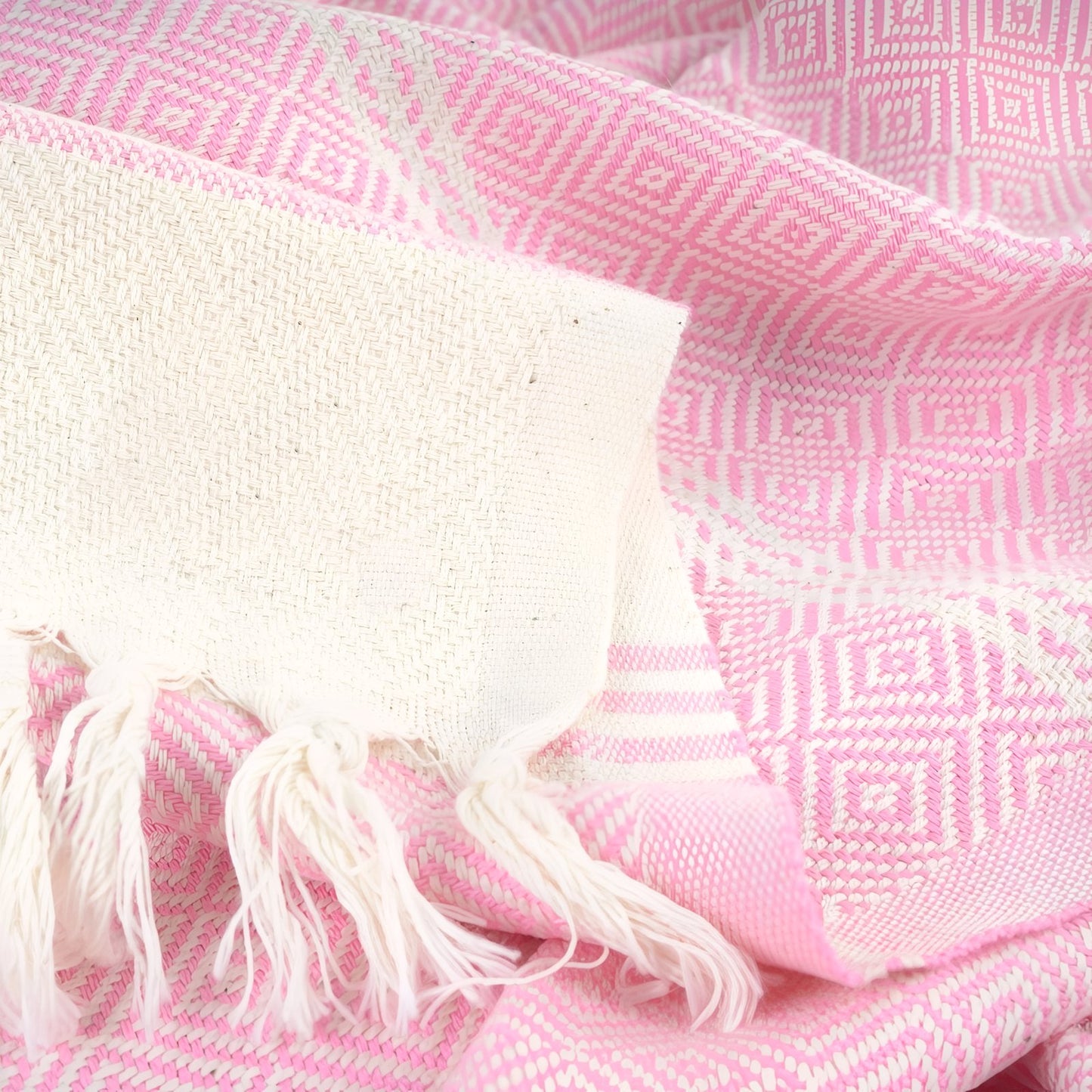 Fouta de Plage en Coton Coloré à Franges
