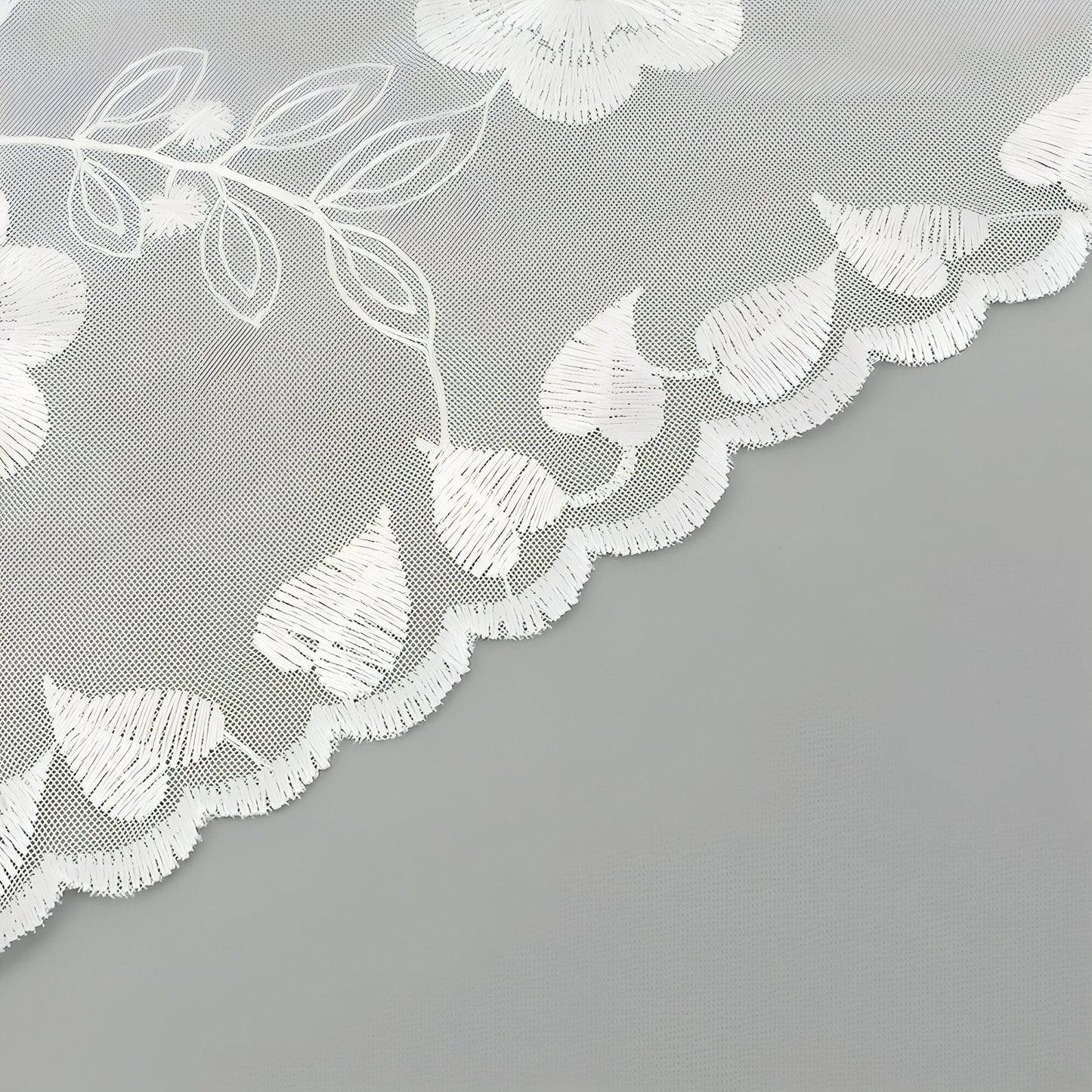 Châle Blanc Dentelle détail de la dentelle - Blanc