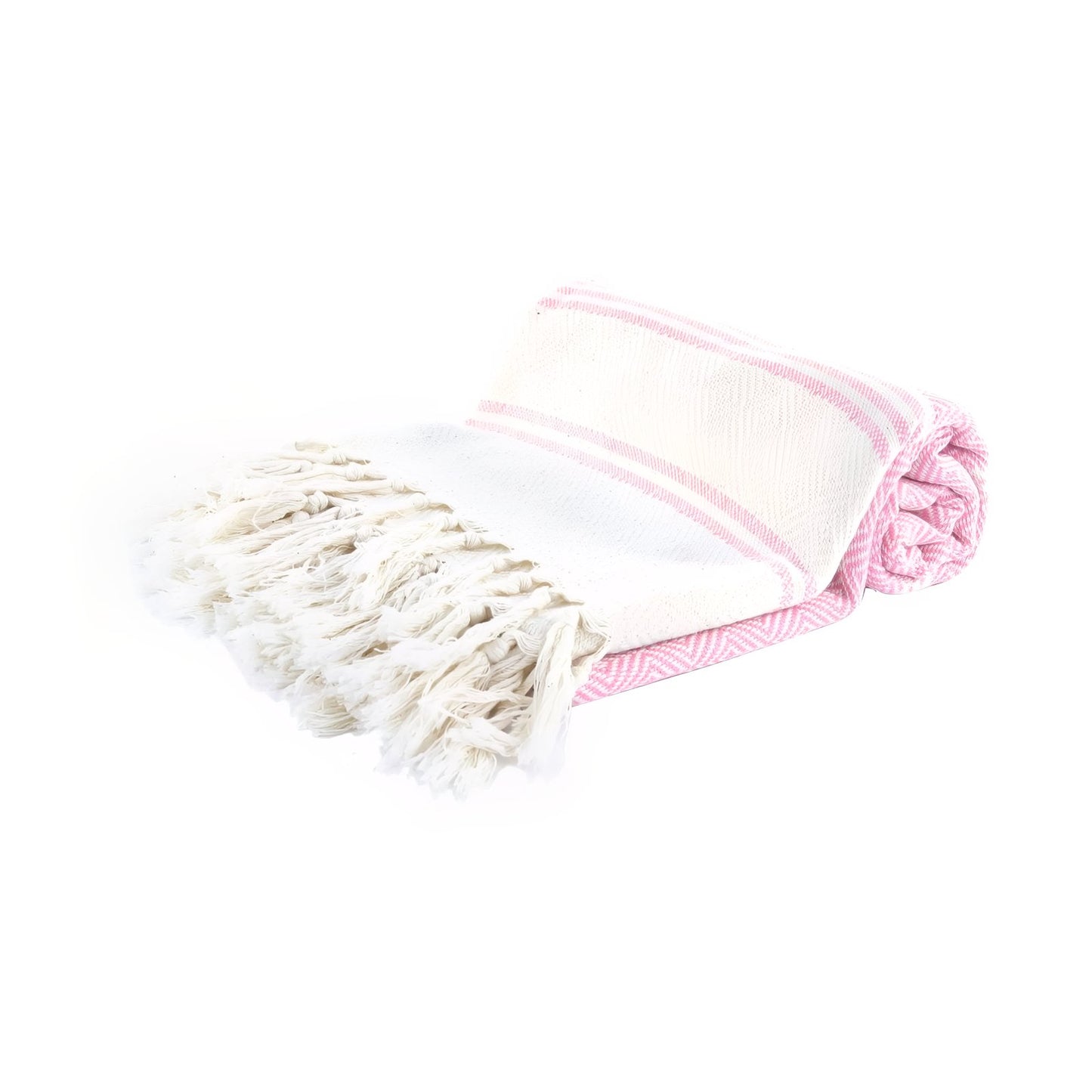 Fouta de Plage en Coton Coloré à Franges