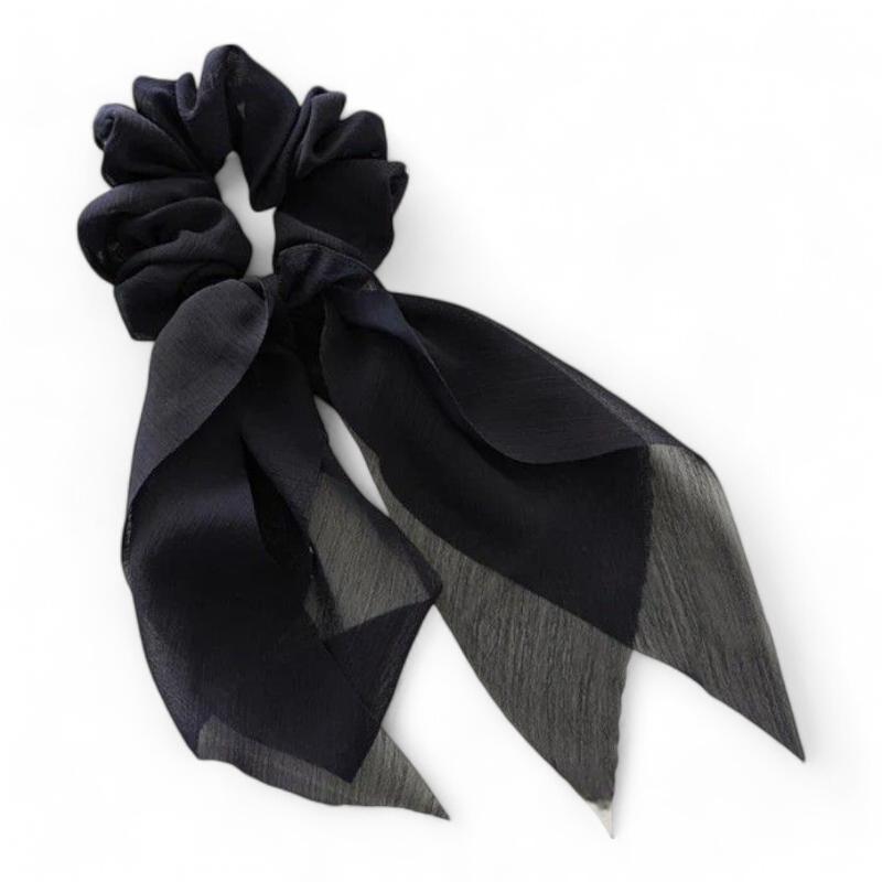 Foulard à Cheveux Chouchou Noir Marine