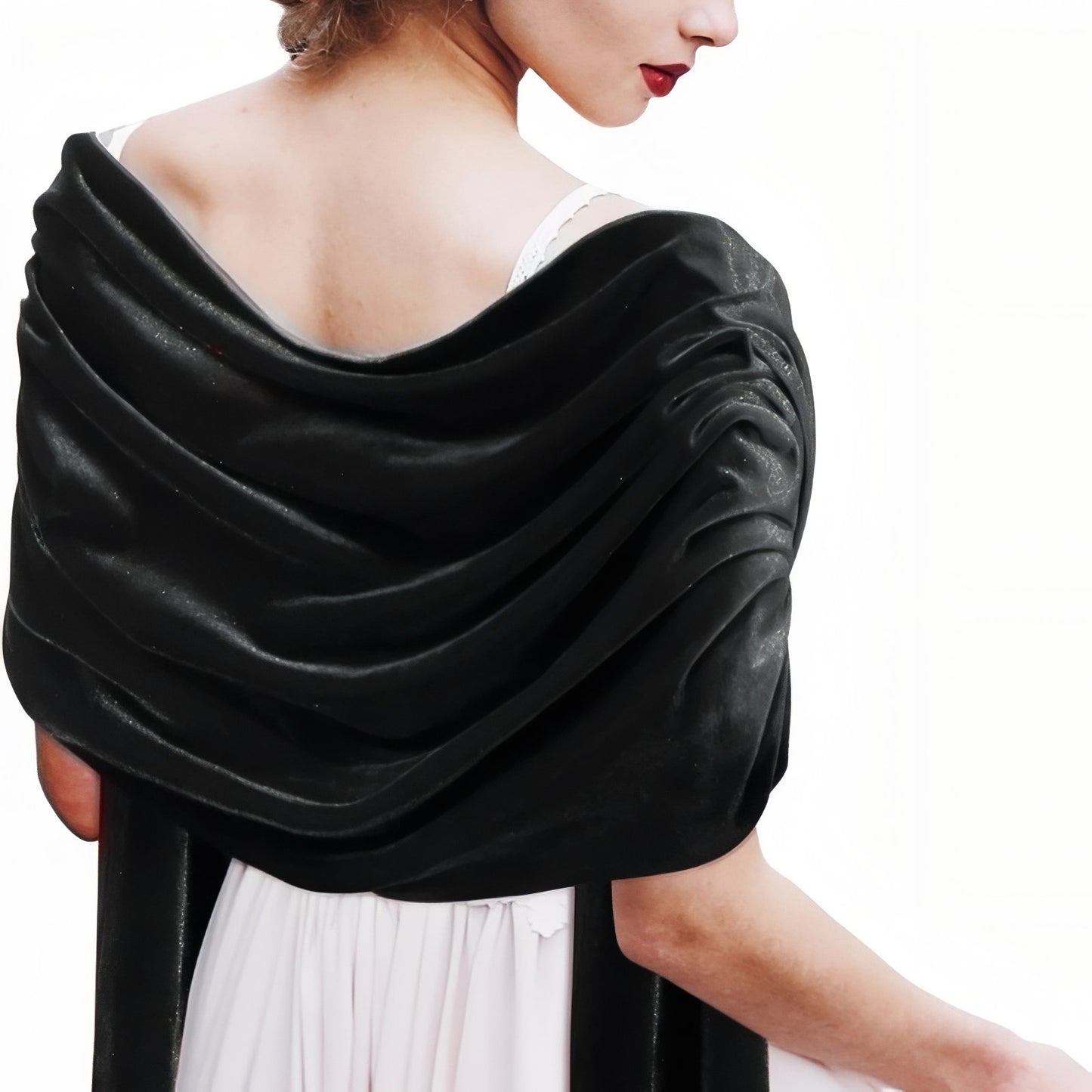 Châle Etole Chic Velours - Noir - 70×180cm