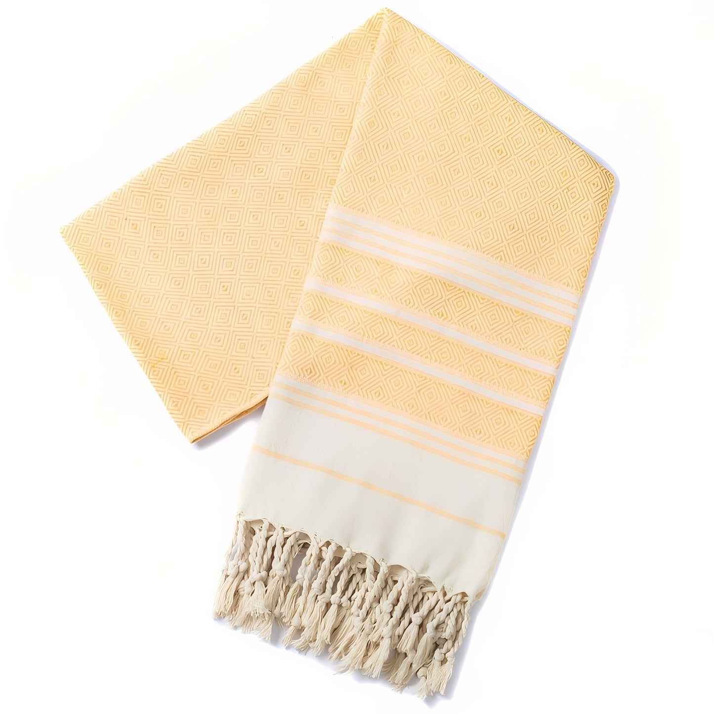 Fouta de Plage en Coton Coloré à Franges