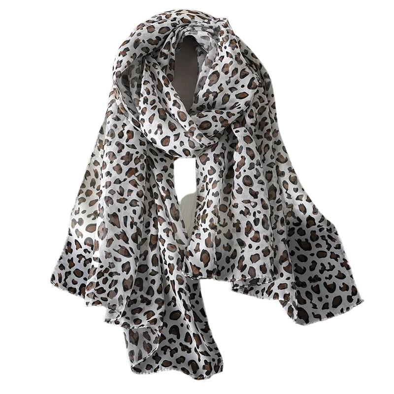 Foulard Léopard Multicolore Gris et Noir 160*50cm