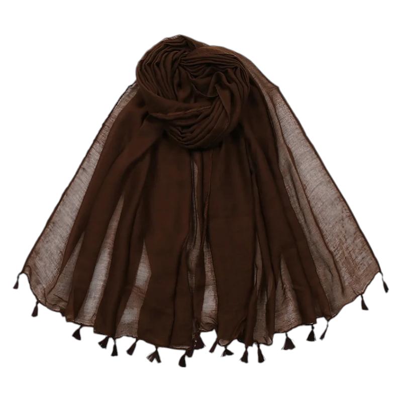 Foulard Viscose Femme - Marron Chocolat - 180*90cm