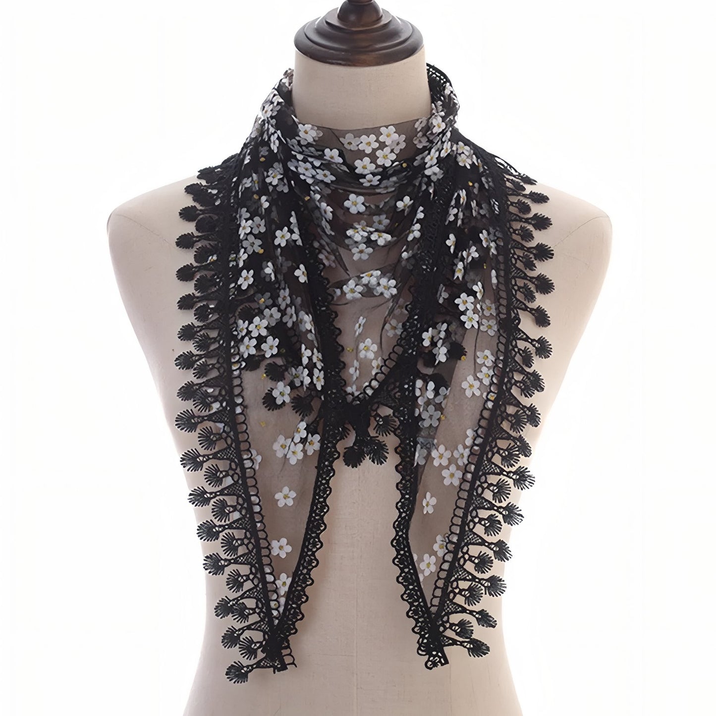 Foulard Triangle Dentelle