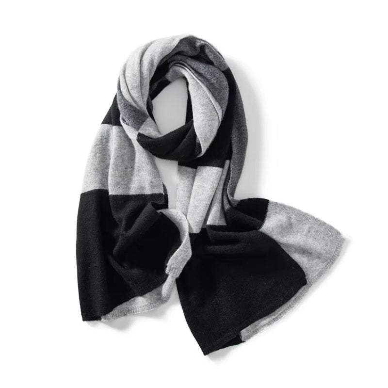 Écharpe Plaid Femme - Gris - 180-60cm